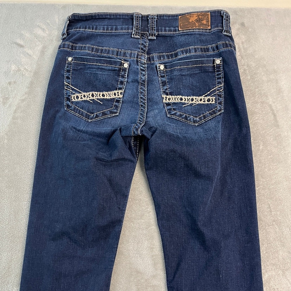 BKE Payton Bootcut Jeans Womens 27XL Dark Wash Stretch Denim 27x35.5 Embroidered - Picture 12 of 15